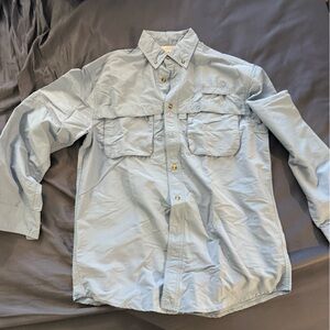 L.L. Bean Light Blue Mesh-Lined Shirt